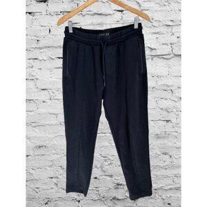 Scotch & Soda Mens Black Jogger Pants Drawstring Waist Zippered Pockets